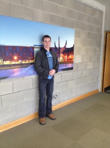 This is a photo of Niall in the University of Limerick on the day he handed up his Masters Thesis